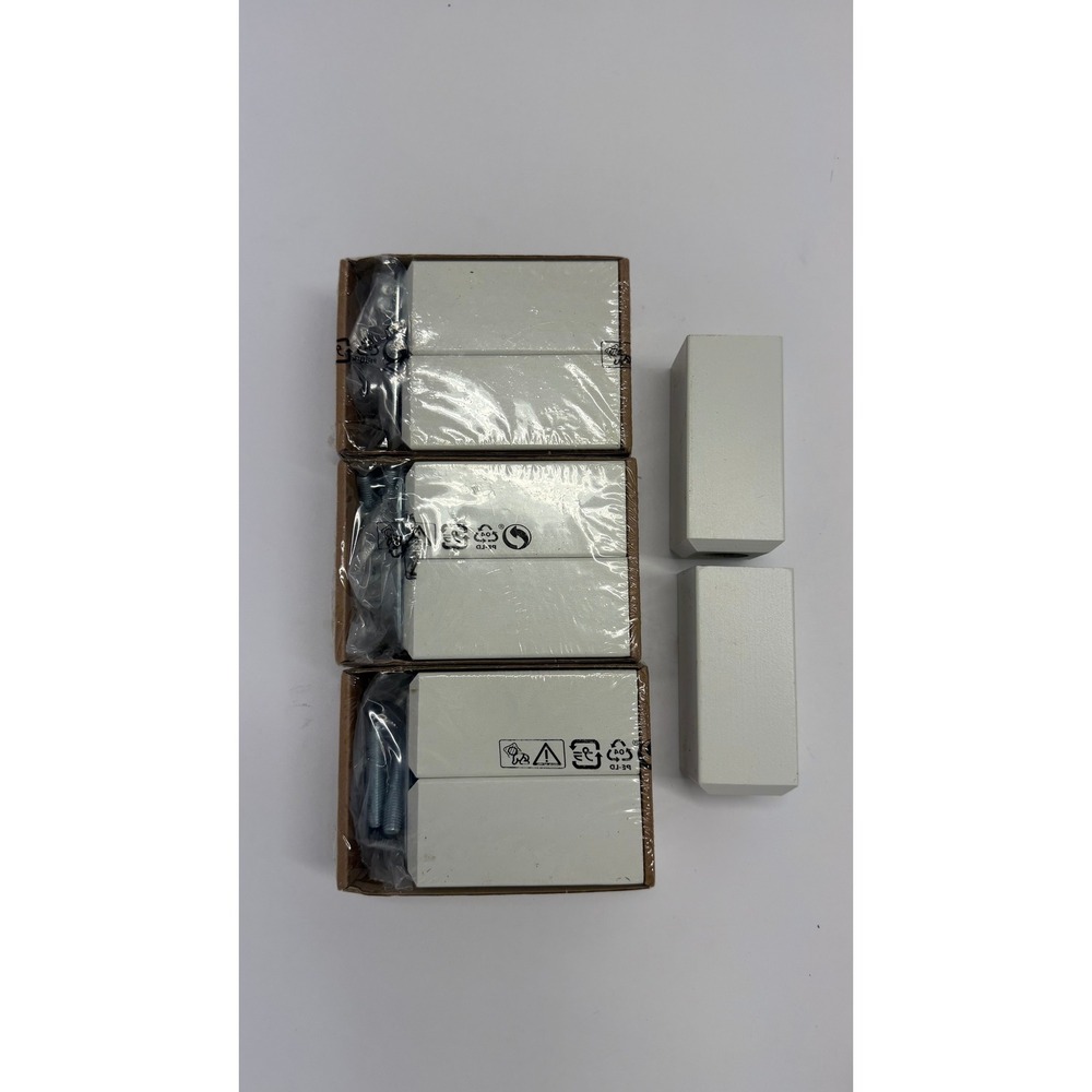 IKEA Stubbarp White Legs 102.935.64 and Granhult Nickel Bracket 504.305.35 Set